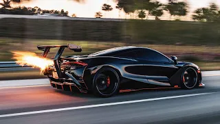 Evening flames with a RYFT Widebody Mclaren 720S