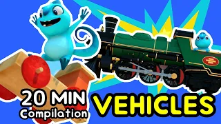 Cam & Leon | "VEHICLES" 20 MIN COMPILATION | Funny Cartoon | Cartoon for Kids