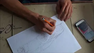 Drawing a Nissan GTR-Liberty Walk-By DST Cars