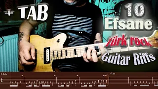 10 Türk Rock Efso Riffs + TAB