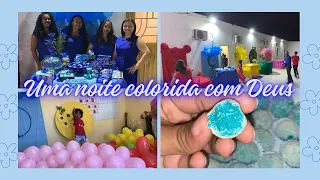 Festa das cores na minha igreja | foi benção | até coxinha verde teve kkkk