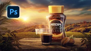 NESCAFÉ ADVERTISING DESIGN | Product manipulation in Photoshop ✅🔥