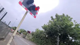 *Test Train* Dunmurry Glebe Road Level Crossing (Belfast) Monday August 16.08.2021