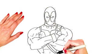 How To Draw Deadpool Step By Step - Deadpool Drawing EASY - Drawing Tutorials