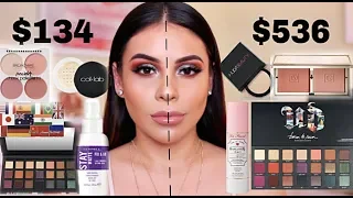 FULL FACE OF DUPES: DRUGSTORE VS. HIGH END | JuicyJas