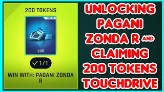 Asphalt 9 - Unlocking PAGANI ZONDA R & Claiming 200 Tokens using Touchdrive