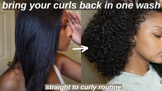STRAIGHT TO CURLY HAIR ROUTINE | HOW TO BRING YOUR CURLS BACK TO LIFE AFTER A SILK PRESS