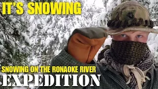 USMC 2 Man Combat Tent and Snow on the Roanoke River