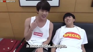 [ENG SUB] JIN & HOBI GOT MISSION "Hugs Every Single BTS' Member"