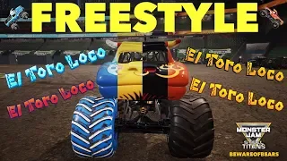 Monster Jam: Steel Titans | Team El Toro Loco | Freestyle [Gameplay]