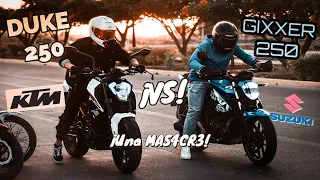 ¡BATALLA de MONSTRUOS!🤯🔥, GIXXER 250 vs DUKE😨💯 | Aguacate Motovlogs🥑