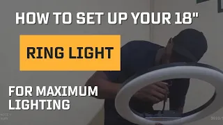 18" RGB led ring light. unboxing and How to set up for professional effect for YouTube beginners.