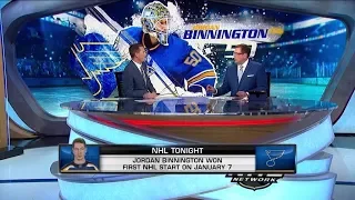 NHL Tonight: Binnington 1st win: Blues goalie Jordan Binnington gets win in 1st start  Jul 12,  2019