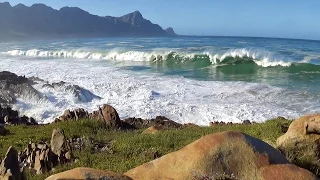 Beautiful 1hr nature scene - ocean waves crashing video -  high quality stereo ocean sounds - HD