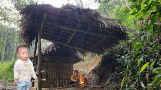 Single Mother: Building a Bamboo Kitchen in the Forest - Building a Farm | Phung Thi Binh