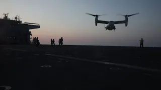 Ospreys From USS Lewis B. Puller Conduct Logistics Run