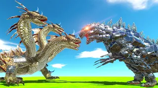 Upgraded HYDRA Fights GODZILLA - Animal Revolt Battle Simulator