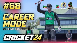 RECORD FASTEST FIFTY? - CRICKET 24 CAREER MODE #68