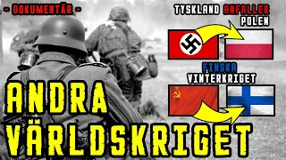 ANDRA VÄRLDSKRIGET - Tyskland anfaller Polen - Finska vinterkriget startar | Dokumentär