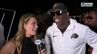 Deion Sanders breaks down Colorado Buffaloes' win over Nebraska as fans storm field