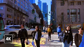 MANHATTAN Walking tour of 5th avenue - NEW YORK CITY Walk 4K