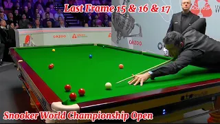 Snooker World Championship Open Ronnie O’Sullivan VS Ryan Day Final ( Last Frame 15 & 16 & 17 )