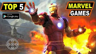 TOP 5 Marvel Games for Android 2023 | CONSOLE GAMES ON MOBILE - ULTRA HD GRAPHICS!