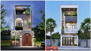 10 feet House Front Elevation Design/ Modern Narrow House Elevation Design.