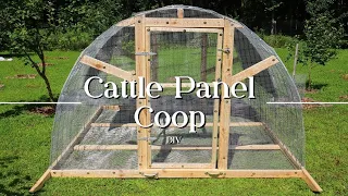 Chicken Coop Built With Cattle Panels │DIY HOOP COOP