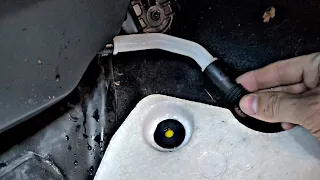 EASY DIY: How To Unclog Clogged A/C Drain Line - Toyota Corolla 2009 Wet Floorboard & Sloshing Sound