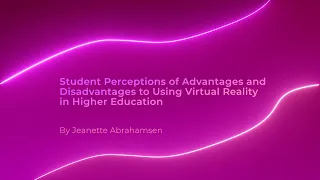 VR in Higher Education Research Presentation