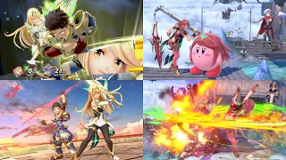 Super Smash Bros Ultimate | Pyra/Mythra All Finals Smash - Victory Poses - Voice Move Set & More