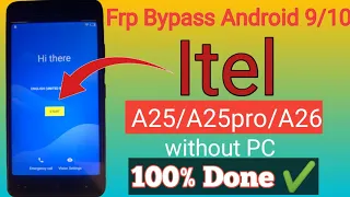 Itel A25 Frp bypass without pc||itel L5002 Remove Google account Android 9 2023