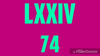 Colorful Numbers 1 to 100 with Roman Numerals