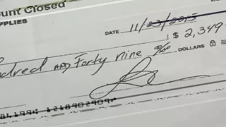 More than $2,000 withdrawn from victim's account with forged check