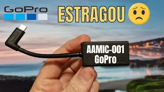 Gravando motovlog SEM o adaptador para microfone externo AAMIC-001 GoPro - quebra galho  #motovlog