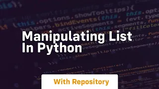 manipulating list in python