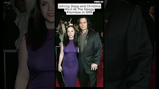 Johnny Depp with Christina Ricci in 1999 At the Sleepy Hollow movie premiere