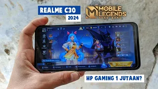 Test Game MLBB Di Hp Realme C30 Update tahun 2024 Hp Gaming 1 jutaan ?