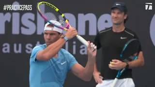 Rafael Nadal Hits the Practice Court in Brisbane | Practice Pass