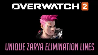 Overwatch 2 First Closed Beta - All Zarya Hero Specific Elimination Lines