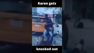 Karen gets knocked out #shorts