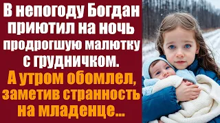 В непогоду Богдан приютил продрогшую малютку с грудничком. А утром обомлел, заметив странность на...