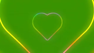 Heart Loop Animation Green Screen Effects 4K