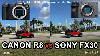 Canon Eos R8 vs Sony Fx30 Video Comparation 4k 60p