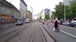 Tram line n.16, Bratislava, Slovakia, in cab view, Part.3