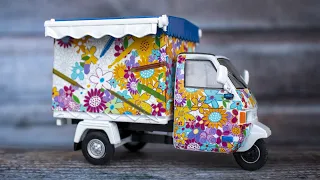 Unboxing Of Mini Piaggio Ape Apenna 1:32 Italeri Diecast Scale Model Auto Rickshaw