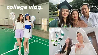 COLLEGE VLOG • Nicole’s Graduation, Badminton & GRWM 🎓🏸 | Princess And Nicole