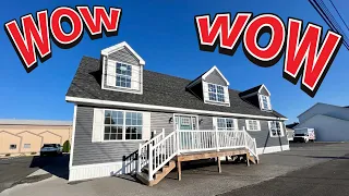 HUGE exterior look but actually PERFECT size inside this modular home! Prefab House Tour