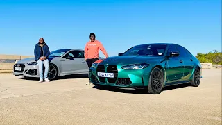 BMW M3 (G80) VS 2021 Audi RS5 - BRUTAL drag race.